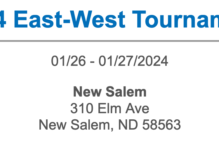 2024 East West Results